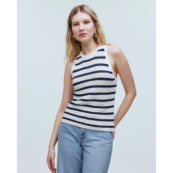 Madewell Crochet-Knit Crewneck Sweater Tank XS - Picture 1 of 6